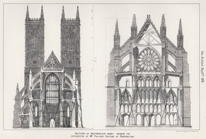 Doorsneden van Westminster Abbey, met Toepassing van Mr Pullan