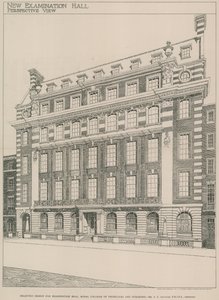 Geselecteerd ontwerp voor de Examenzaal, Royal College of Physicians and Surgeons door English School