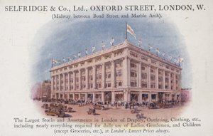 Selfridge and Company Limited, Oxford Street, Londen, West door English School