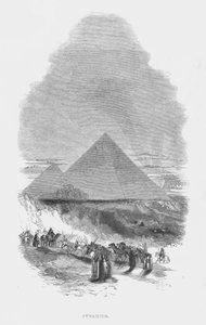 Zeven Wereldwonderen van de Oudheid: Piramides (gravure) door English School