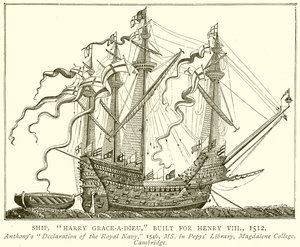 Schip, Harry Grace-a-Dieu, gebouwd voor Hendrik VIII, 1512