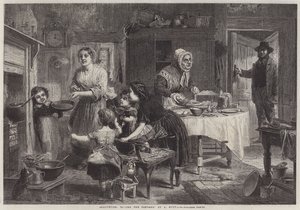 Vastenavond, het gooien van de pannenkoek door English School