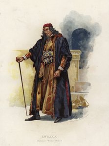 Shylock, uit Shakespeares De Koopman van Venetië door English School