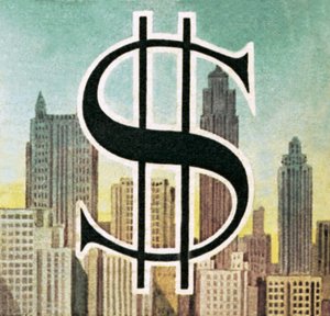 Symbool voor de Amerikaanse dollar door English School