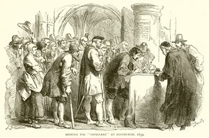 Ondertekening van het Verbond in Edinburgh, 1639 door English School