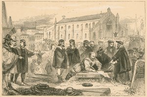 Ondertekening van het Verbond in de Greyfriars Churchyard, Edinburgh door English School