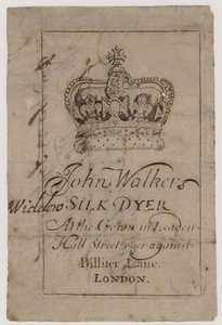 Zijdeverver, John Walker, handelskaart door English School