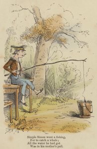 Simpele Simon ging vissen, om een walvis te vangen; al het water dat hij had, zat in de emmer van zijn moeder door English School