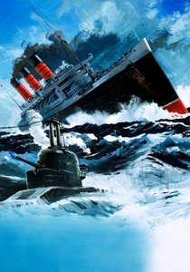 Het zinken van de Lusitania door English School