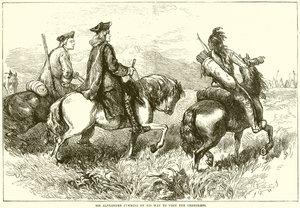 Sir Alexander Cumming op weg om de Cherokees te bezoeken door English School