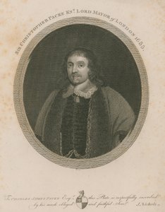 Sir Christopher Packe, Lord Mayor van Londen, 1655 door English School