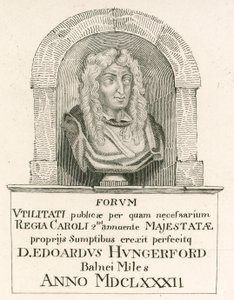 Sir Edward Hungerford, die werd benoemd tot Ridder van het Bad bij de kroning van koning Karel II