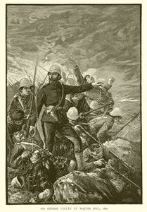 Sir George Colley op Majuba Hill, 1881 door English School