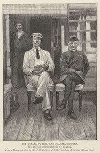 Sir Gerald Portal en kolonel Rhodes, de Britse commissarissen naar Oeganda door English School
