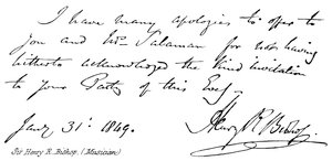 Sir Henry R Bishop (Musicus) door English School