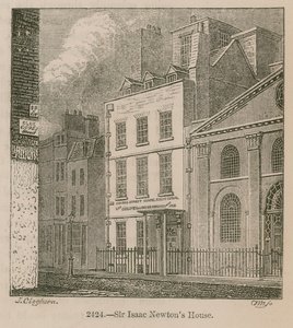 Het huis van Sir Isaac Newton, St Martins Street, Leicester Square, Londen