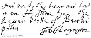 Sir John Harrington door English School