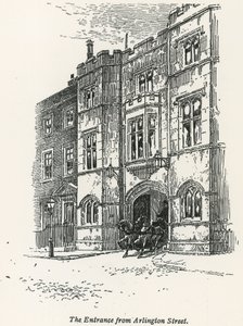 Sir John Penders Huis, de ingang van Arlington Street, Londen door English School