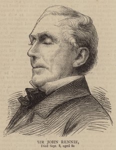 Sir John Rennie (gravure) door English School