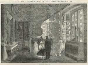 Sir John Soanes Museum in Lincolns Inn Fields: De Monniken Salon door English School
