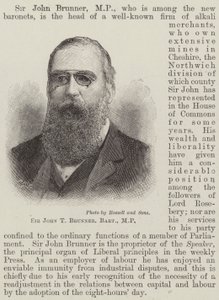 Sir John T Brunner, baronet, MP (gravure) door English School