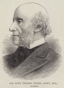 Sir John Thomas Banks, Baronet, MD, Dublin door English School