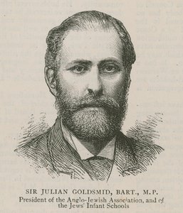 Sir Julian Goldsmid, Bart, MP, Voorzitter van de Anglo-Joodse Vereniging en van de Joodse Kleuterscholen door English School