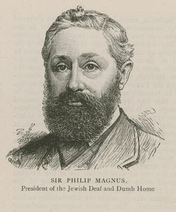 Sir Philip Magnus, Voorzitter van het Joodse Doven- en Stommenhuis door English School