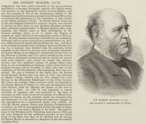 Sir Robert Morier, GCB, Hare Majesteit