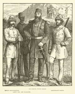 Sir Samuel White Baker, Edwin Higginbottom, Luitenant Baker, Luitenant-kolonel Abd El-Kader door English School