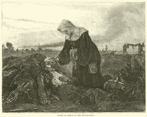 Zuster van Barmhartigheid op het slagveld, september 1870 door English School