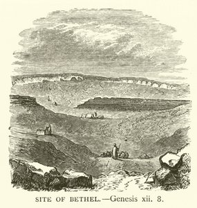 Plaats van Bethel, Genesis, xii, 8 (gravure) door English School