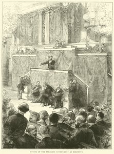 Zitting van de gedelegeerde regering in Bordeaux, december 1870 door English School