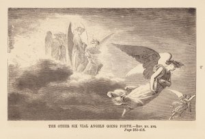 Zes engelen die voortgaan (gravure) door English School
