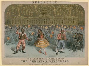 Skedaddle, de beroemde rondwandeling, gezongen en gedanst door de Christys Minstrels