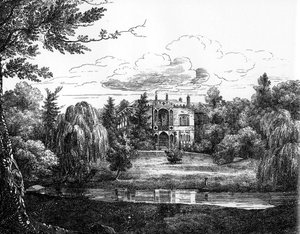 Schets van Greenbank House, Liverpool door English School