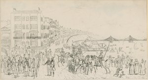 Schets van de kust in Brighton door English School