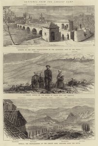 Schetsen uit het Carlist kamp (gravure) door English School