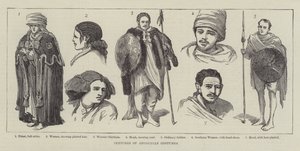 Schetsen van Abessijnse kostuums