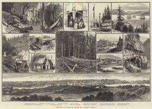 Schetsen van Vancouver Island en British Columbia door English School