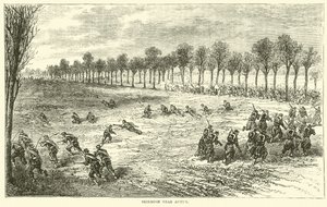 Schermutseling nabij Autun, december 1870 door English School