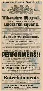 Skit theatre playbill advertising a pub, The Bear and Ragged Staff door English School