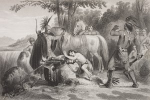 Smith gered door Pocahontas, uit 