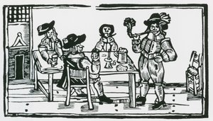 Roken en drinken in een taverne