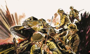 Soldaten en tank