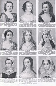 Enkele beroemde vrouwen in de geschiedenis, illustratie uit Hutchinsons Geschiedenis van de Naties door English School