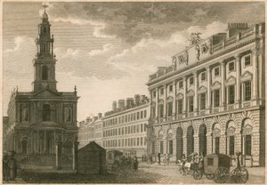Somerset House en St Mary-le-Strand, The Strand, Londen door English School