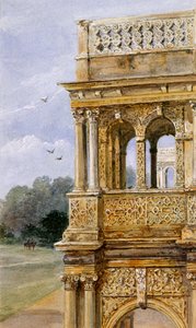 Zuidportiek, Audley End House, eind 19e eeuw door English School