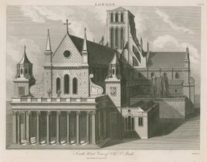 Zuidwestelijk aanzicht van de oude St. Paul