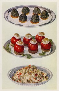 Spinazie A La Creme; Gevulde Tomaten; Groentesalade
